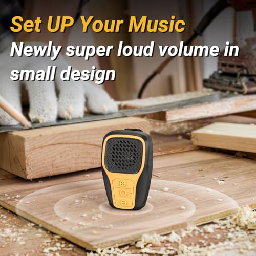 INGA Wearable Bluetooth Speaker, IP67 Waterproof Clip-on Mini Portable Speakers, Supports Siri Google Assistant, Wireless Clip Speaker with Built-in Mic, Hands-Free Music and Calls(Yellow) - color: Yellow with Voice Assistant