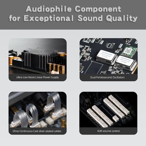 Luxsin X9 Desktop DAC & Headphone Amplifier, AK4191+AK4499EX, HP-EQ, Crossfeed, DSD512 PCM 768kHz/32Bit, APP/Web UI Wireless Control, with Remote Controller