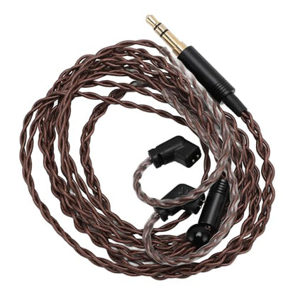 Gold Plated 3.5mm to 2 Pin 0.78mm Replacement Audio Cable, OFC Lossless Sound for QDC ZSN Pro ZSN Pro X Headphones, 3.9ft Detachable Aux Cord, Anti Tangling Ergonomic Ear Hook