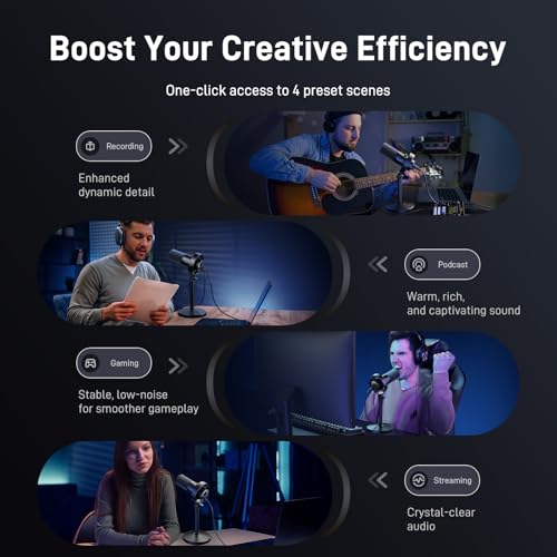 MAONO USB XLR Dynamic Microphone Studio Headphone Bundle,for Studio Recording Streaming Content Creation(PD00XT+MH601+XLR-180)