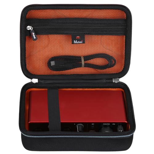 Hard EVA Travel Case Compatible with Focusrite Scarlett 2i2 (3rd Gen) 4th Gen USB Audio Interface and Accessories, Case Only