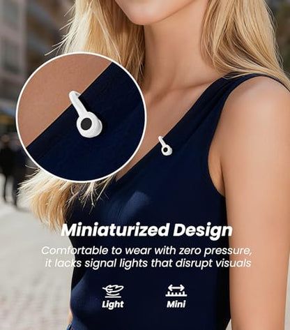Tisino USB C Wireless Mini Microphone for iPhone & Android Vlog Mic-White - color: White
