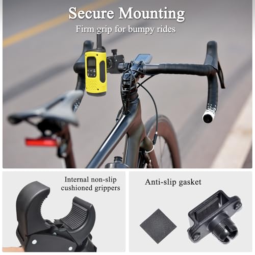Clamp Walkie Talkie Mount for Motorcycle Scooter Bike Handlebar