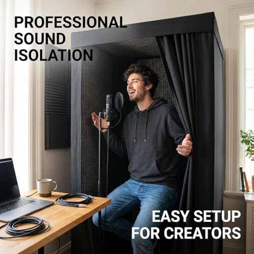 Arrowzoom Portable Vocal Booth Black KK1250