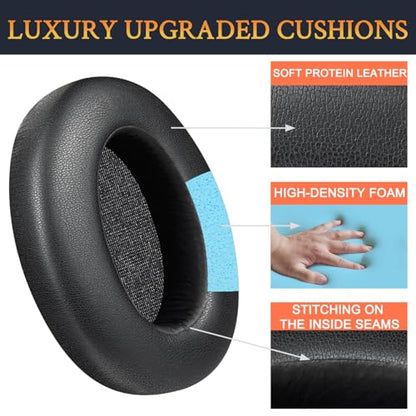 SOULWIT Earpads for Sony WH-XB910N (Not Fit WH-H910N) - Black - color: Black