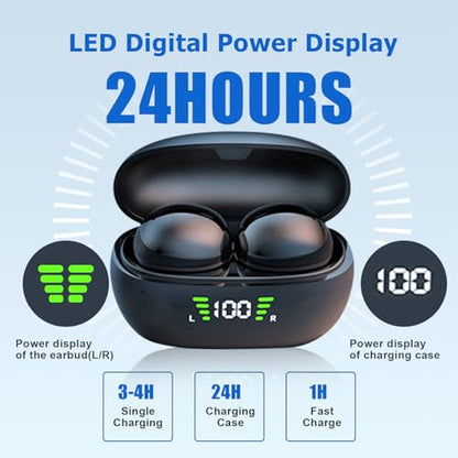 Xmenha Wireless Mini Invisible Earbuds - Hidden for Work, Bluetooth Micro Tiny Earbuds for Small Ears, Discreet Low Profile Spy Earpiece - color: White