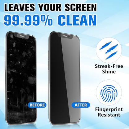 Threlaco 240 Wipes/12 Pack Electronic Cleaning Wipes, Pre-Moistened Screen Wipes for TVs, Computer, Monitor, Phones and Other Electronics, Resealable for a Freshness Lock, No Scratches, No Steaks