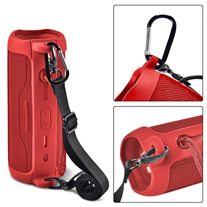 Comecase Silicone Case for JBL FLIP 6 Waterproof Portable Bluetooth Speaker - color: Red