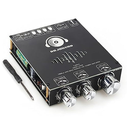 160W+160W Amplifier Board with Treble and Bass Control, DC 12-36V, BT and AUX Inputs, 2.0 Channel Stereo AMP Board for DIY Wireless Speakers(T160HS (Back) - color: T160HS (BACK)