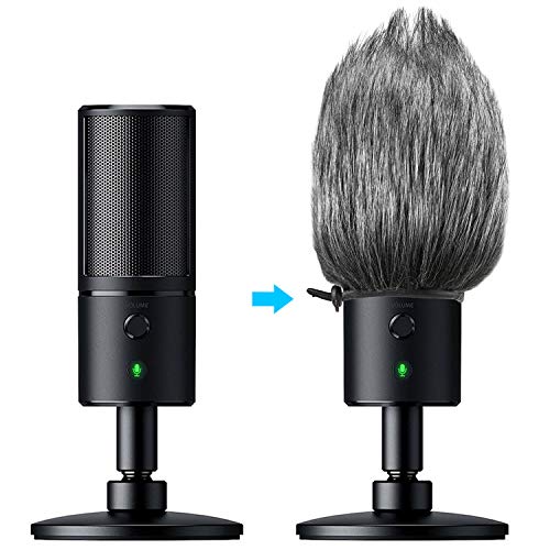 Razer Seiren X Furry Windscreen Muff, Mic Pop Filter/Wind Cover Shield for Razer Seiren X Microphone by YOUSHARES