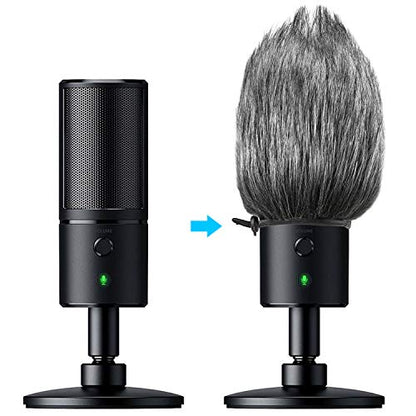 Razer Seiren X Furry Windscreen Muff, Mic Pop Filter/Wind Cover Shield for Razer Seiren X Microphone by YOUSHARES