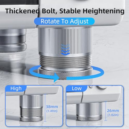 Adjustable Speaker Isolation Feet, Anti-Vibration, 4 Pack Silver | 0.9-1.5 Inch Adjustable, 500 lbs Capacity, Metal Non-Slip Silicone, Speaker Subwoofer Turntable, Vibration Damping Set of 4 - color: Silver