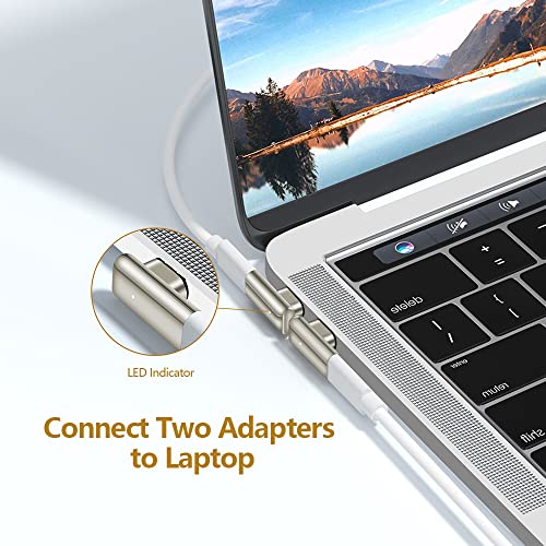 USB C Magnetic Adapter Right Angle USB C Adapter 24 pin Male to Female Connector 24pins 100W PD Fast Charge 20Gbs Data Transfer USB3.1, Champagne Gold - color: Usb c magnetic adapter right angle
