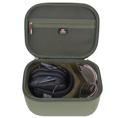 FBLFOBELI Hard Case for Walker's Razor Slim/Howard Leight Shooting Ear Protection Electronic Shooting Muffs Earmuff - color: Army Green