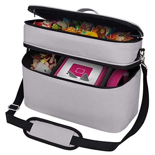 Storage Case for Toniesbox 2, Carrying Bag for Tonie Starter Set, Tony Characters, Audio Player Box, Charger & Headphone, Bag Only (Gray, Large) - color: Gray