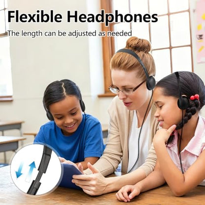 10 Pack USB C Headphones Bulk for Classroom Kids, Wired On Ear - color: Black, size: 10 Pack
