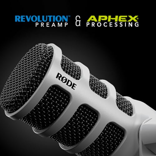 RØDE PodMic USB Dynamic Broadcast Microphone with XLR and USB Connectivity for Podcasting, Streaming and Content Creation (White) | XLR and USB Connectivity for Podcasting, Streaming and Content Creation White - color: PodMic USB White
