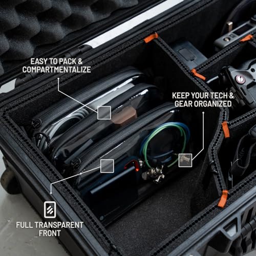 NEO Production Zipper Bags - Electronics & Camera Accessories Bag - Cable organizer, Gear Accessory Pouch, Travel Camera Essentials (Extra Small, Black) - size: X-Small