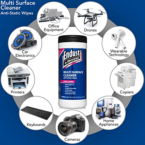ENDUST 259000 Anti-Static Pop-Up Wipes (70-ct) - size: 70 Count (Pack of 1)
