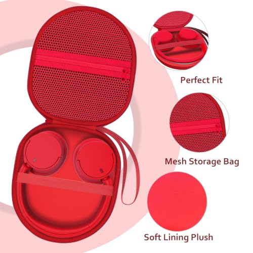 Headphone Headset Case Compatible with JBL Tune 520BT 720BT/BERIBES/KVIDIO/Soundcore by Anker/Sony Wireless On-Ear Headphones,Red - color: Red