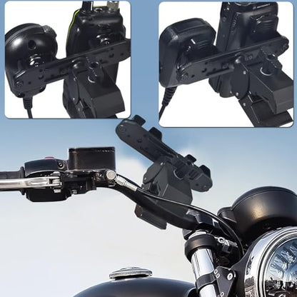HYS Clamping Mechanism for the Handheld CB Radio/Marine Radio/Walkie Talkie/ Mobile Radio Shoulder Speaker Mic is Strong and the Quick-Release,Belt Clip& Round Knob Holder Base - style: HYSZ10AA