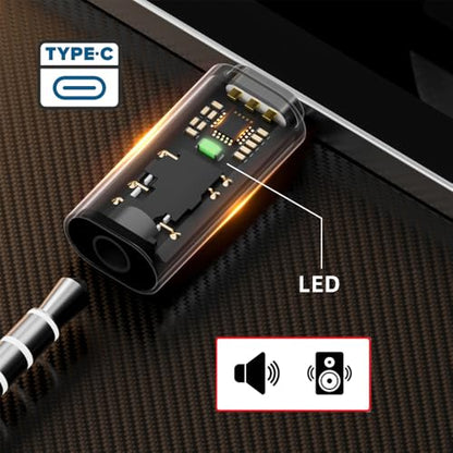 xiwai 2 Pack Type C USB-C to 3.5mm Audio AUX & 16bit 48kHz MIC Sound Card Adapter Compatible with Laptop Tablet Phone - style: USB-C to DAC 3.5MM 48khz