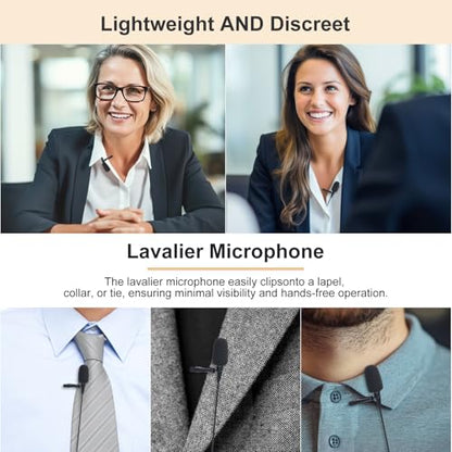 Lavalier Microphone, Cardioid Condenser Clip On Microphone, Lapel Microphone Compatible with AKG/Samson Microphone Wireless System, Mini 3 Pin XLR Plug, Ideal for Lectures, Theater, Actors - size: Mini 3 Pin XLR (TA3F) Plug