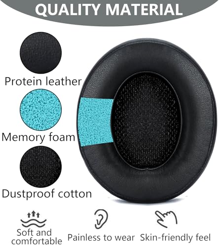 Replacement Ear Pads Compatible with Beats Studio 3 Wireless, Black - color: Black