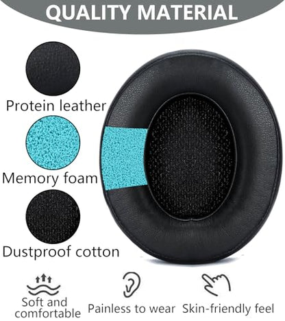 Replacement Ear Pads Compatible with Beats Studio 3 Wireless, Black - color: Black