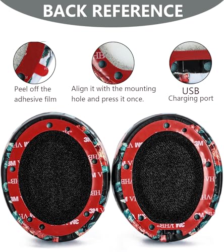 Replacement Ear Pads Compatible with Beats Studio 3 Wireless Black Flower - color: Black Flower
