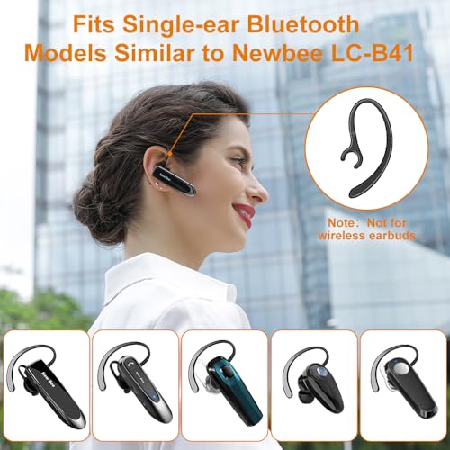 6 Pack Replacement Ear Hook Universal Small Clamp Loop Clip for Other Bluetooth Headset(Black) - color: Black, size: 6 Pack+Plastic