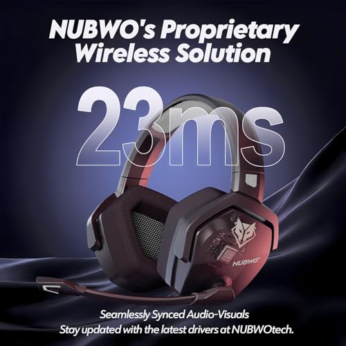 NUBWO Wireless Gaming Headset with Mic for Ps5 Ps4 PC, Zero Interference, 100-Hour Battery All-Day Play, 23ms Sync for Fortnite & Call of Duty/FPS Gamers, Triple Mode All Devices Compatible - Gray - color: Black