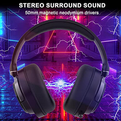 Gaming Headset with Microphone for PC, PS4, PS5, Xbox One, Xbox Series X|S - 3.5mm Jack Gamer Headphone with Noise Canceling Mic-907 Black