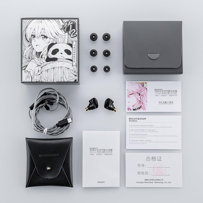Moondrop CHU II DSP Headphones High Performance Dynamic Driver USB-C in-Ear Monitors Type-C with Microphone Earphone