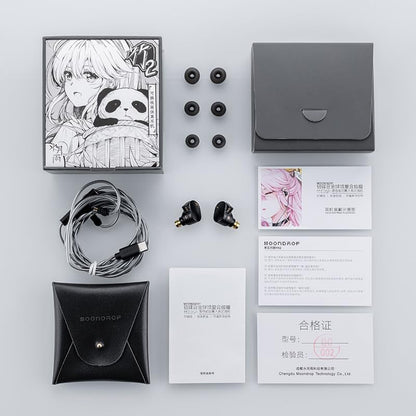Moondrop CHU II DSP Headphones High Performance Dynamic Driver USB-C in-Ear Monitors Type-C with Microphone Earphone