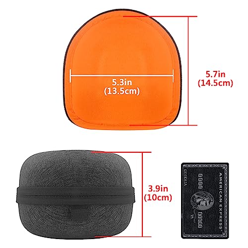 Geekria Shield Headphones Case Compatible with JLab Go Lux ANC, V-Moda Crossfade 3 and More, Replacement Hard Shell Travel Carrying Bag with Cable Storage (Dark Grey)