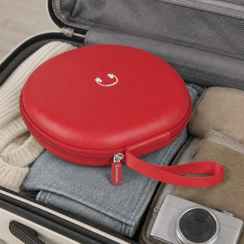 Comecase Headphone Case for JBL Tune 770NC，for JBL Live, 770NC, 660NC, 650B | Adjustable Divider, Cable Space and Carry Handle for Commuting, Gym and Travel, Students and Music Lovers, Case Only - Red - color: Red