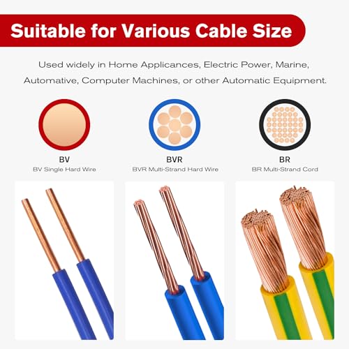 Nilight 200PCS Bullet Terminals Wire Connectors AWG 22-14 | Female & Male Butt Insulated Waterproof Electrical Connector Kit for Automotive Marine Electrical wiring - color: 200PCS Bullet Terminals