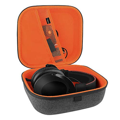 Geekria Shield Headphones Case Compatible with Hyperx Cloud III, Cloud II, Cloud Stinger Core and More, Replacement Hard Shell Travel Carrying Bag with Cable Storage (Dark Grey)