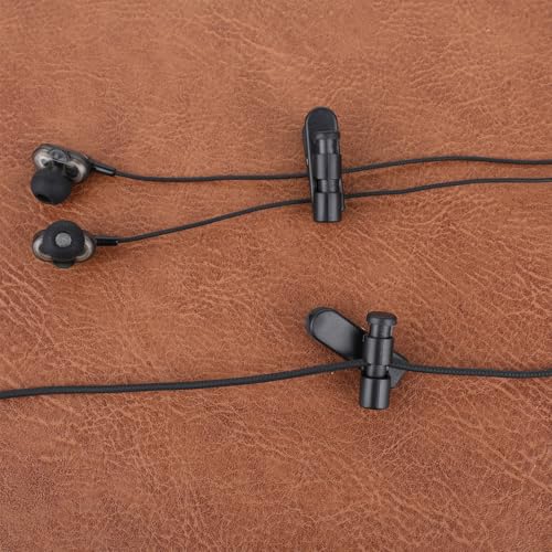5 Pack Headphone Clips Headset Cable Clips for Earphone Wire Clips Cable Cord Clamp Hooks Collar Clamp Clothing Clips Earphone Winder Earbud Cable Clip Clamp Hooks, Fixing 2-4mm Headphone Wire