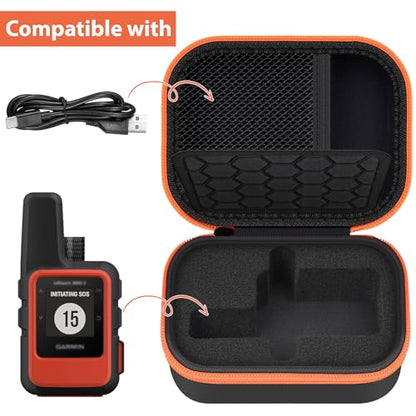Black Case for JBL Wireless Two Microphone System & Portable Satellite Communicator Storage Bag with Accessories