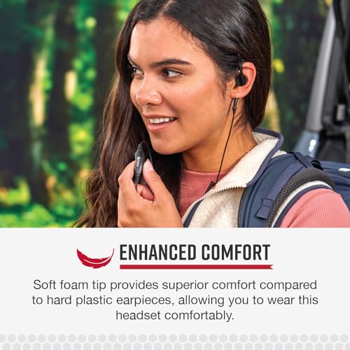 Cobra 2.5mm C-Style in-Ear Headset with Foam Earpiece | Comfortable Noise-Isolating Communication Earpiece for Two-Way Radios with Soft Foam Tip - style: In-Ear Headset with Foam Earpiece