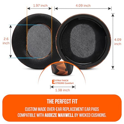 WC Freeze Maxwell Gen 1 - Cooling Gel Earpads for Audeze Maxwell 1 | Made by Wicked Cushions | Elevate Comfort, Durability, Thickness & Sound Isolation for Gaming | Kinetic Wave - color: Kinetic Wave