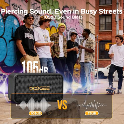 Field Rush Portable Speakers, 130W Peak Wireless Speaker with 2.1 Stereo Sound, Big Sound and Deep Bass, 28H Playtime Outdoor Speaker, IP67 Waterproof, TWS Pairing EQ Modes for Home/Party/Beach Black - color: Black