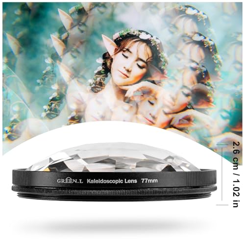 GREEN.L 58mm Kaleidoscope Prism Lens Filter Photography Prism Crystal Glass Effect Filter - size: 58mm, style: Kaleidoscope Prism Filter