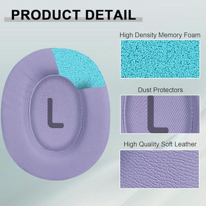 Replacement Ear Pads for JBL Tune 700(700BT)/710(710BT)/720(720BT)/750(750BT,750BTNC)/760(760NC)/770(770NC) Headphones, Headset Ear Cushions, Headset Earpads, Ear Cups Cover (Purple) - color: Purple