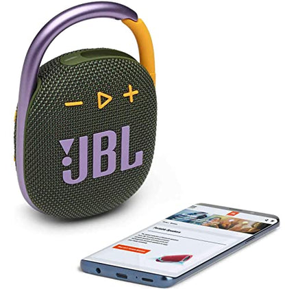 JBL 2 Pack Clip 4 Waterproof Wireless Audio Bluetooth Speaker Bundle (Green) - color: Green
