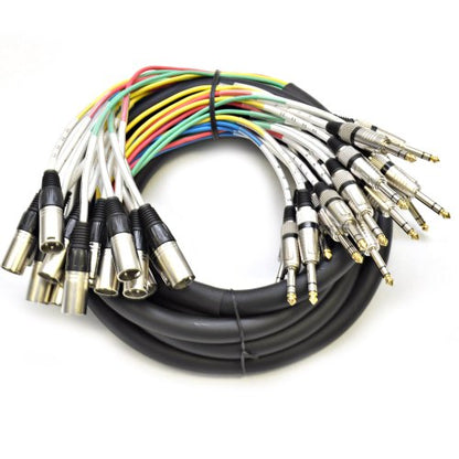 Seismic Audio - SAXT-16x10M - 16 Channel 10' XLR Male to 1/4" TRS Snake Cable - size: 10 Foot - 16 Channel