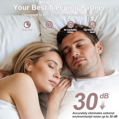 Sleep Earbuds Bluetooth 6.0 in Ear, Sleep Headphones with Sleep Monitor APP, 2026 New Mini Sleep Ear Buds with Small Earplugs for Side Sleepers, 48H Playtime Sleep Earphones with Sleep Mode Rose - color: Rose Gold