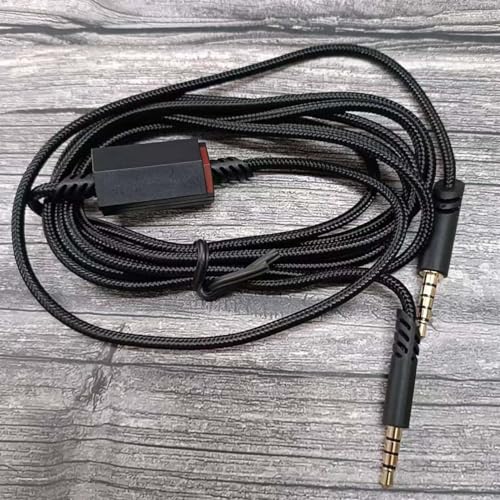 Astro A40 TR Gaming Headsets Cable, Replacement Audio Cable Cord 3.5mm Braided Detachable with Inline Mic Mute Switch Compatible with Astro A10 A40 TR Gaming Headsets (200cm/Black)